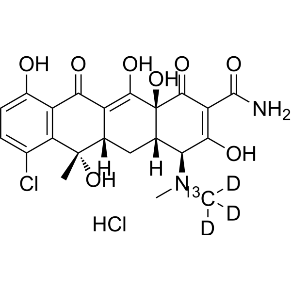 Chlortetracycline-13C,d3 hydrochloride